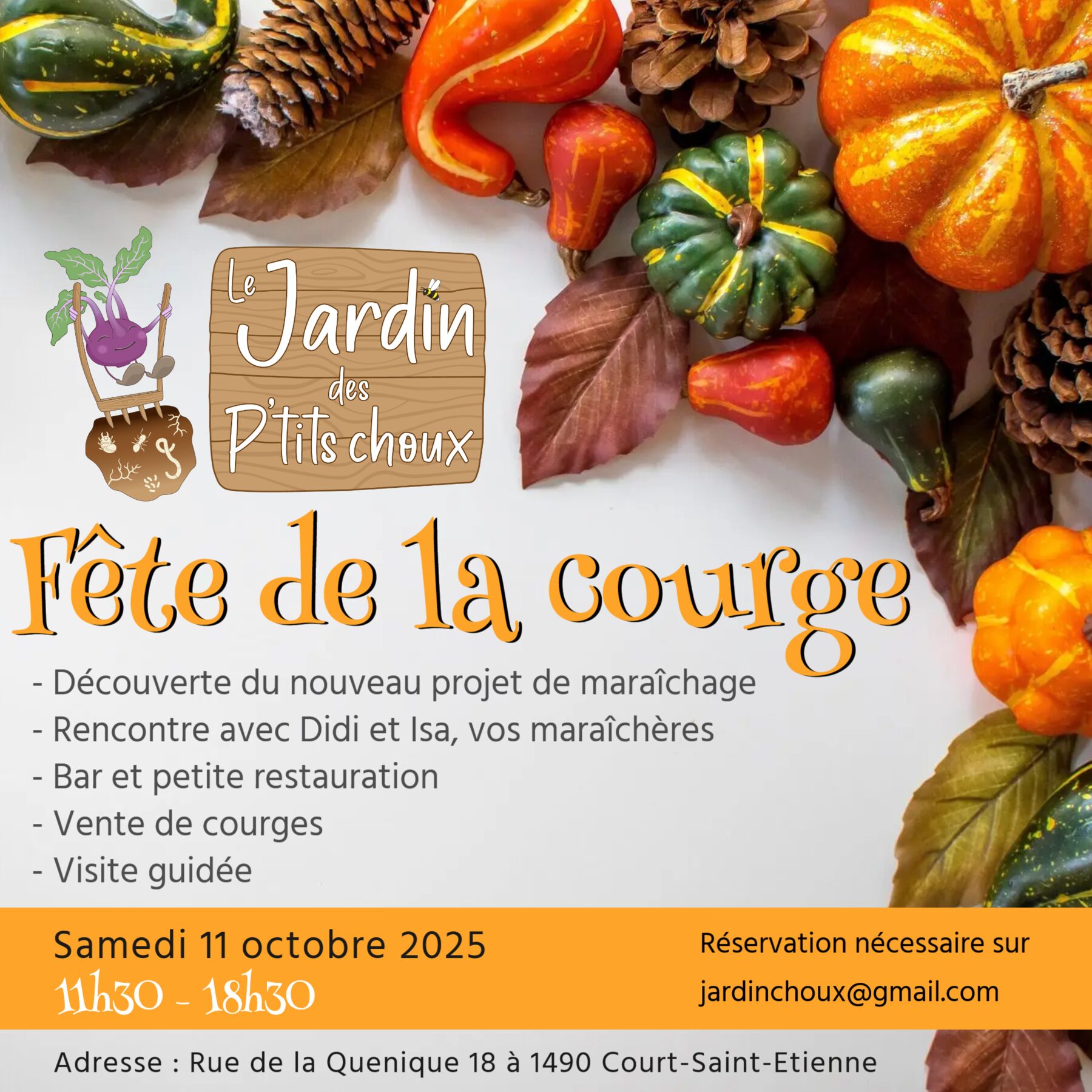 Fête de la courge au jardin des P’tits choux rue de la Quenique